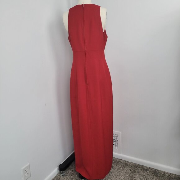Vintage 90s After Dark Red Sleeveless Maxi Gown Formal Evening Dress - Picture 3 of 12